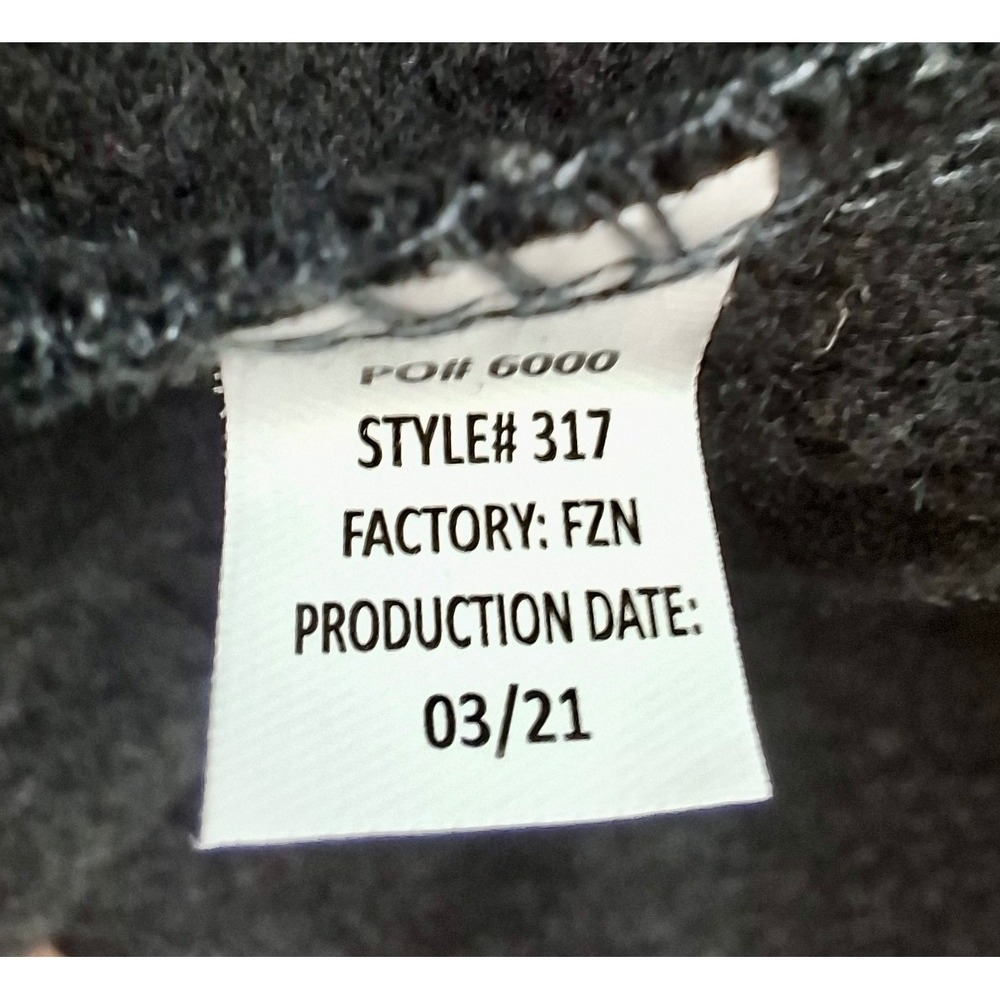 Mens L Dark Gray Hoodie Pullover Hooded Sweatshirt Cotton Blend Streetwear NWT - Picture 5 of 5